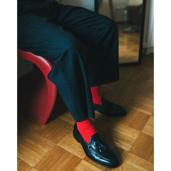 Cole Haan Shiny Black Leather Tassel Loafers | Classic Polished Dress Loafer NEW - Picture 15 of 15